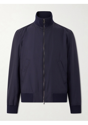 Brioni - Cotton-Blend Trimmed Silk Blouson - Men - Blue - M