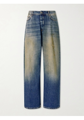 424 - Big Daddy Wide-Leg Distressed Jeans - Men - Blue - IT 46