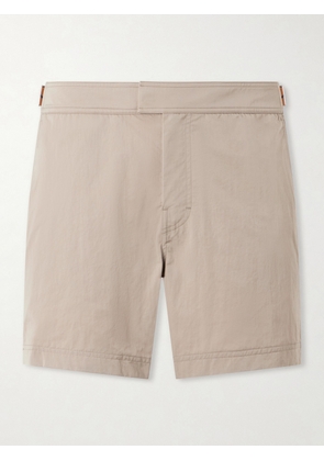 Zegna - Rio Straight-Leg Mid-Length Swim Shorts - Men - Neutrals - S