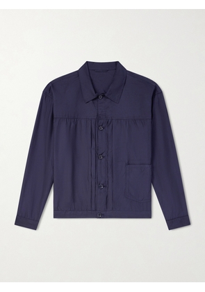 Kaptain Sunshine - Cotton and Silk-Blend Twill Shirt - Men - Blue - 2