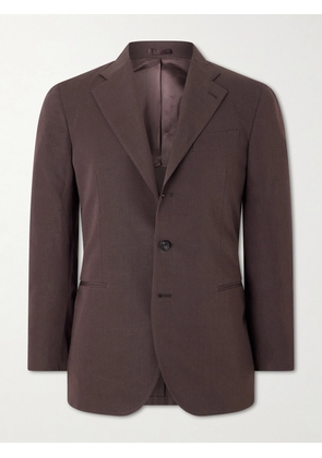 J. Mueser - Cotton and Linen-Blend Suit Jacket - Men - Brown - IT 46
