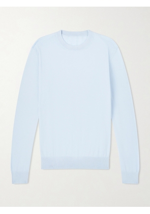 Anderson & Sheppard - Knitted Sea Island Cotton Sweater - Men - Blue - XS