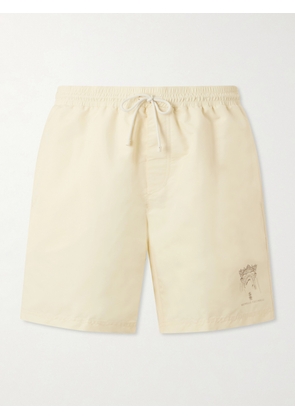 Brunello Cucinelli - Straight-Leg Mid-Length Swim Shorts - Men - Neutrals - XS