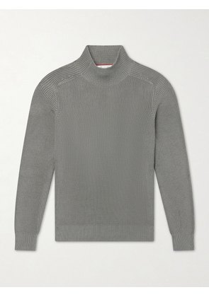 Brunello Cucinelli - Knitted Cotton Sweater - Men - Green - IT 46