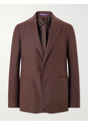 Ralph Lauren Purple Label - Silk and Linen-Blend Suit Jacket - Men - Brown - UK/US 36