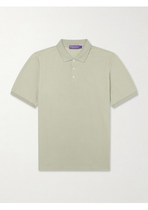 Ralph Lauren Purple Label - Logo-Embroidered Cotton-Piqué Polo Shirt - Men - Green - S