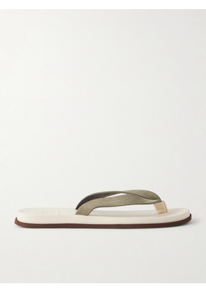 Brunello Cucinelli - Suede Flip Flops - Men - Neutrals - EU 40
