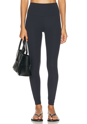 Splits59 Airweight Rib High Waist 7/8 Legging in Black - Black. Size S (also in XS, M, L).