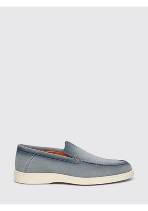 SANTONI Loafers Men color Gnawed Blue