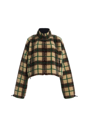 Miu Miu Checked Teddy Jacket - Moda Operandi