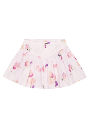 Morley Floral-print cotton miniskirt