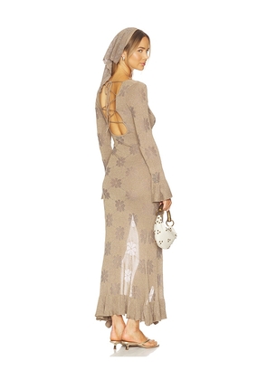 ASTA RESORT x REVOLVE Rafaella Split Dress in Metallic Bronze. Size XXS. Also in XS, S, M, L, XL.