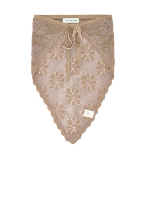 ASTA RESORT x REVOLVE Pointelle Bandanna in Taupe.