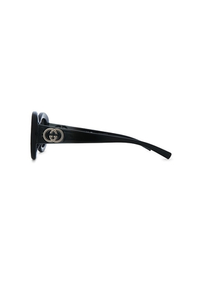 Gucci Oval Sunglasses in Black.