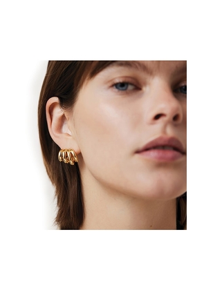 Jenny Bird Monroe Earrings in Metallic Gold.