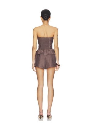 HEARTLOOM Trish Set in Brown. Size XS. Also in S, M, L, XL.