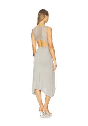 ISA BOULDER Cowl Neck Dress in Grey. Size S. Also in M, L.