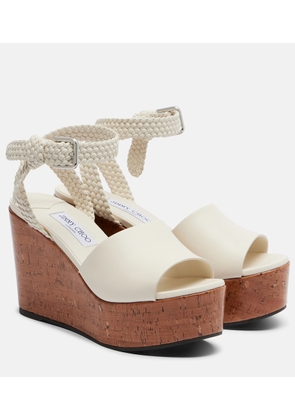 Jimmy Choo Jory leather wedge sandals
