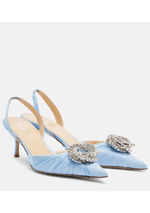 Mach & Mach Galaxy embellished satin slingback pumps