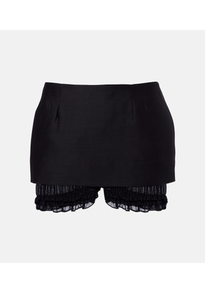Magda Butrym Ruffled wool and silk skort
