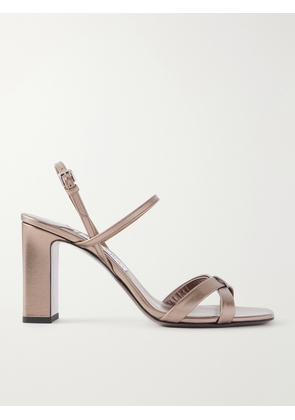 Jimmy Choo - Elsy Metallic Leather Sandals - IT35,IT36,IT36.5,IT37,IT37.5,IT38,IT38.5,IT39,IT39.5,IT40,IT40.5,IT41,IT41.5,IT42