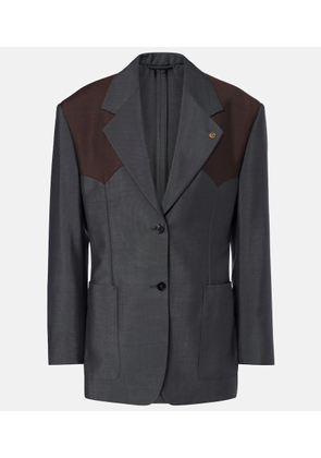 Versace Medusa wool and mohair blazer