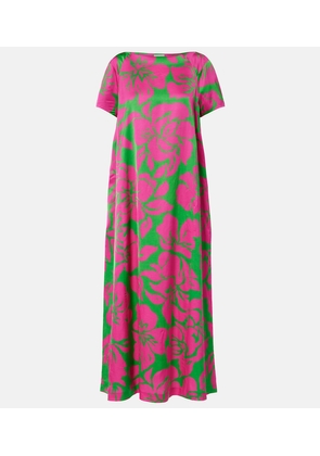 Dries Van Noten Floral satin midi dress