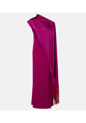Taller Marmo Berenson draped crepe cady gown