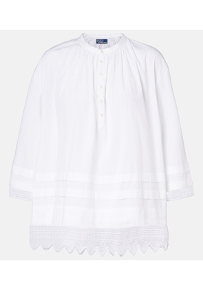 Polo Ralph Lauren Broderie anglaise cotton poplin shirt
