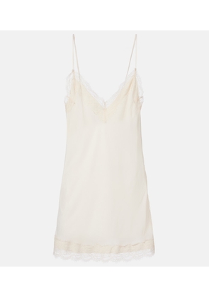 Rohe Lace-trimmed satin slip dress