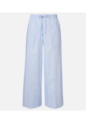 Toteme Cotton and linen wide-leg pants