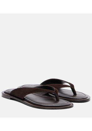 A.Emery Viola suede thong sandals