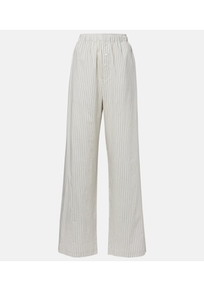Rohe Striped silk and cotton wide-leg pants