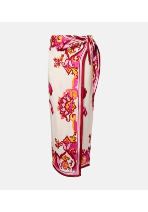 Poupette St Barth Dana printed wrap skirt