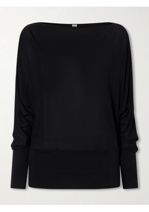 TOTEME - Boatneck Jersey Top - Black - xx small,x small,small,medium,large,x large