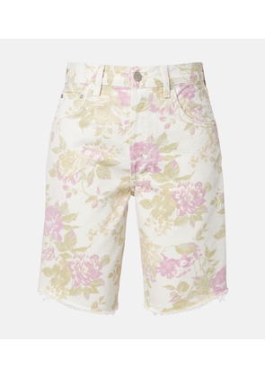Citizens of Humanity Ayla floral denim Bermuda shorts
