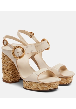 Zimmermann Talia 105 leather slingback sandals