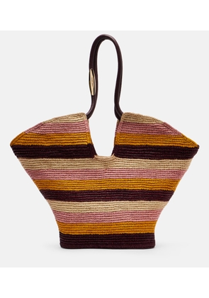 Zimmermann Goldentime Medium raffia tote bag