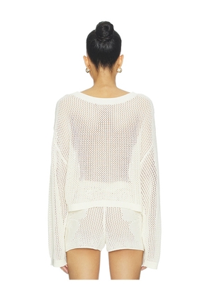 LSPACE Island Time Sweater in Cream. Size S. Also in XS, M, L.