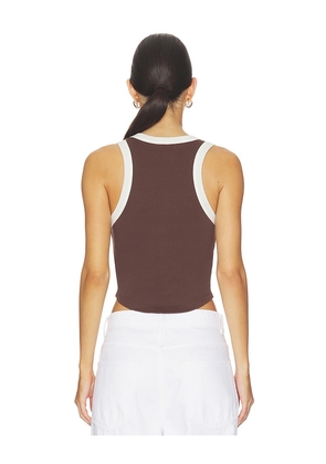LSPACE Ash Tank in Brown,White. Size S. Also in XS, M, L, XL.
