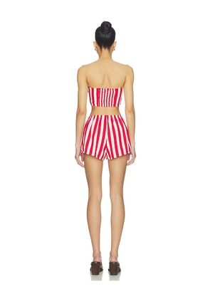 MORE TO COME Amaltha Short Set in Red. Size XS. Also in XXS, S, M, L, XL.