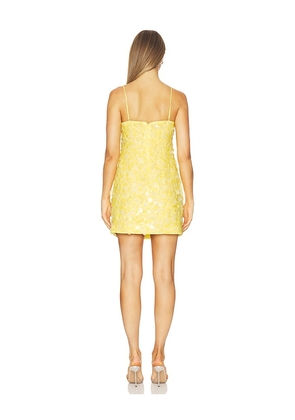 MILLY Izel Colette Sequin Mini Dress in Yellow. Size 0. Also in 2, 4, 6, 8, 10.