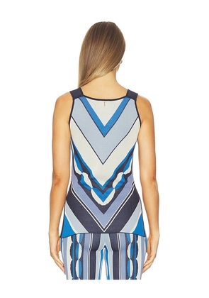 MISA Los Angeles Diara Top in Blue. Size XXS. Also in XS, S, M, L, XL.