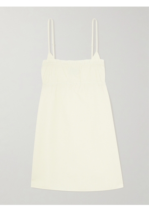 Deiji Studios - Edge Striped Organic Cotton Mini Dress - Yellow - xx small,x small,small,medium,large,x large