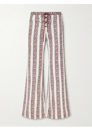 ALIX OF BOHEMIA - Cooper Climbing Printed Cotton Straight-leg Pants - Burgundy - US0,US2,US4,US6,US8,US10,US12