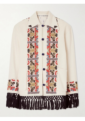ALIX OF BOHEMIA - Jude Baroque Embroidered Cotton Jacket - Neutrals - x small,small,medium,large