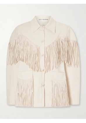 ALIX OF BOHEMIA - Jude Fringed Cotton-canvas Jacket - Neutrals - x small,small,medium,large