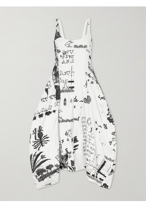 Erdem - Printed Cotton-blend Gown - White - UK 4,UK 6,UK 8,UK 10,UK 12,UK 14