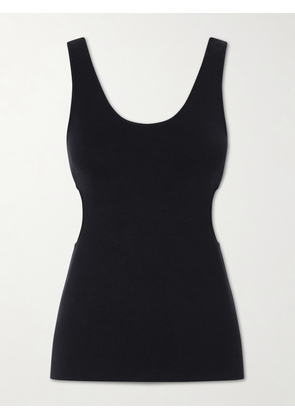 Auralee - Cutout Ribbed-knit Jersey Tank - Black - 0,1,2