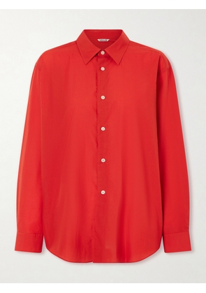Auralee - Cotton-poplin Shirt - Red - 0,1,2